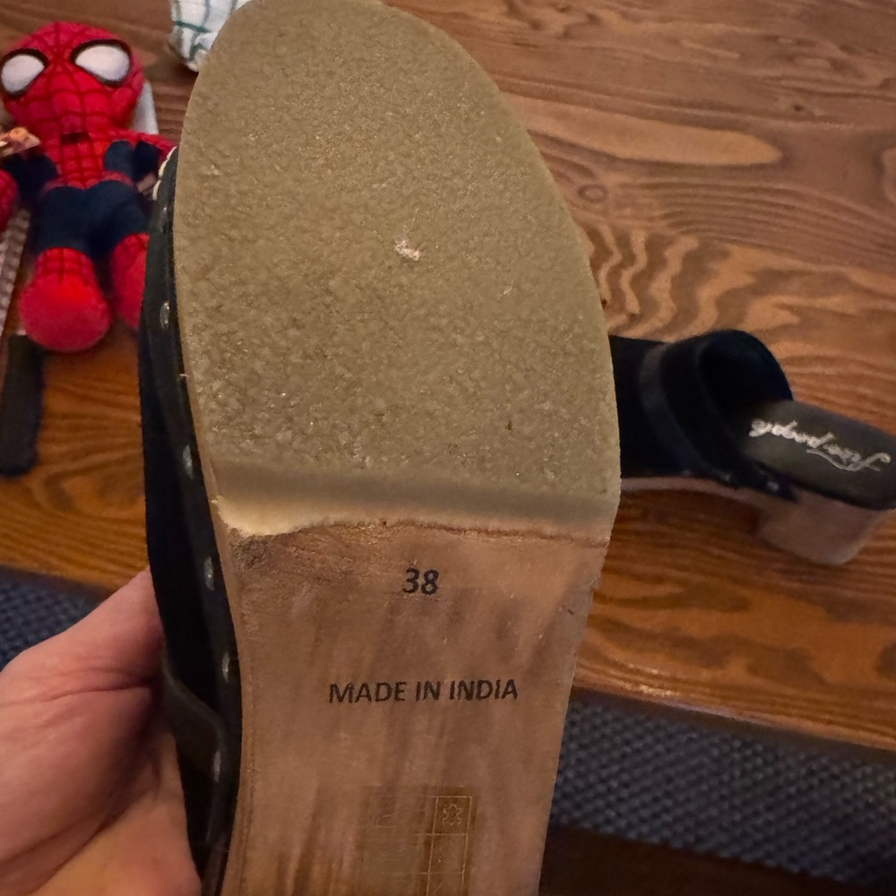 Free People Black Suede Clogs - Picture 2 of 5